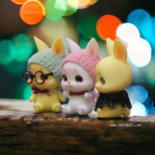 Lati  Pet Rabbit Pink Smiling  face 4"