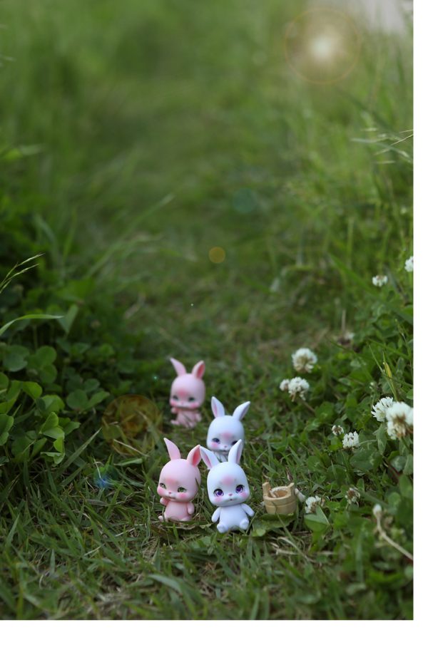 Lati Pet Rabbit Light Purple Smile Face 4" New Mint - Image 4