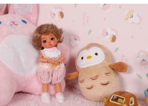 Lati White SP Pink Mellow ver T. Yomi Brown Tan 12cm (4.7") NUDE w/makeup, eyes, coa, cushions, box IN STOCK - Image 3