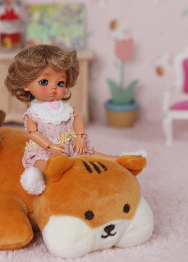 Lati White SP Pink Mellow ver T. Yomi Brown Tan 12cm (4.7") NUDE w/makeup, eyes, coa, cushions, box IN STOCK - Image 4