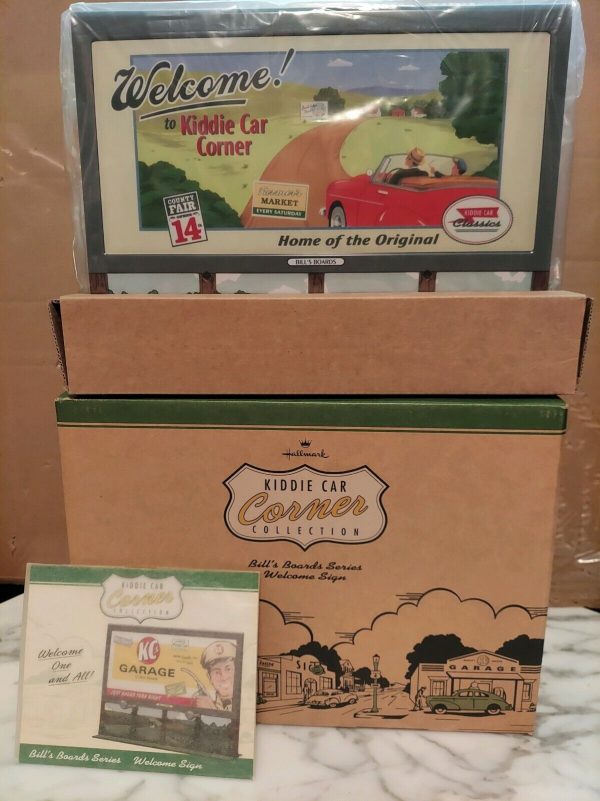 Hallmark Kiddie Car Corner Bill's Boards Series Welcome Sign