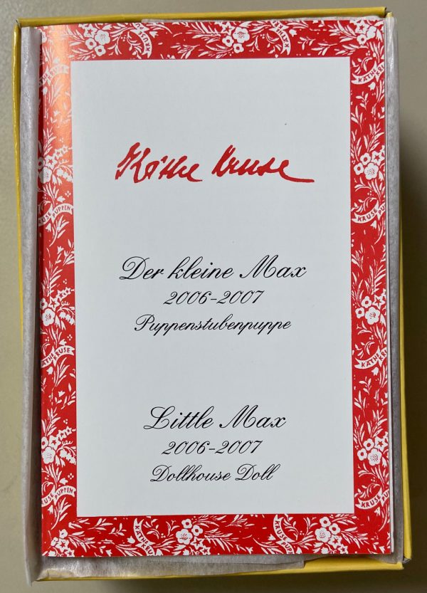 Kathe Kruse Little Max 2006-2007 Club Doll House Doll 5"/13cm - Image 3