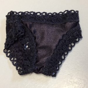 Black Lycra Panty w/Lace Fits 12″ Barbie/Fashion Royalty