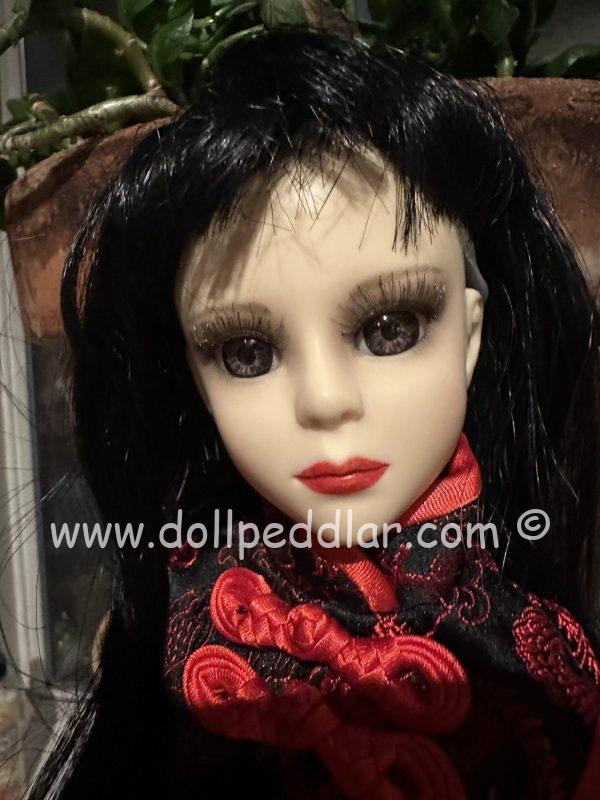 Goodreau BJD 16" OOAK faceup, Asian-inspired long gown
