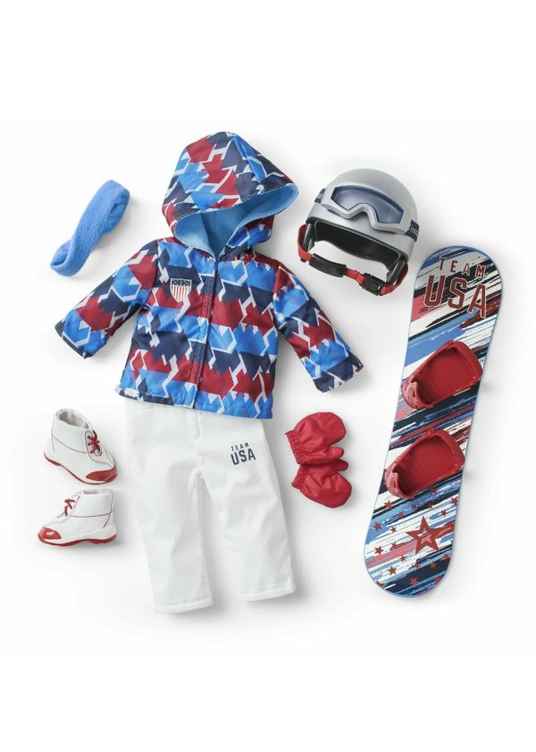 American Girl Team USA Outfit Set w/ Snowboard 18" MeadowDolls, Sophia, Tonner My Imagination, Alexander NRFB - Image 5