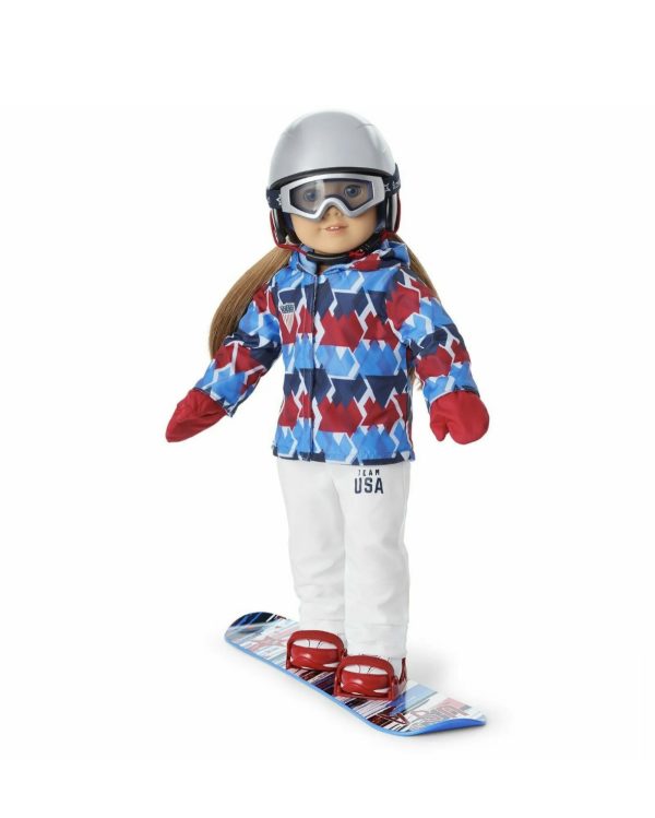 American Girl Team USA Outfit Set w/ Snowboard 18" MeadowDolls, Sophia, Tonner My Imagination, Alexander NRFB - Image 6