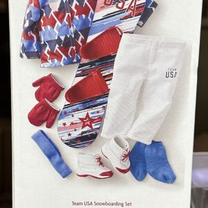 American Girl Team USA Outfit Set w/ Snowboard 18″ MeadowDolls, Sophia, Tonner My Imagination, Alexander NRFB