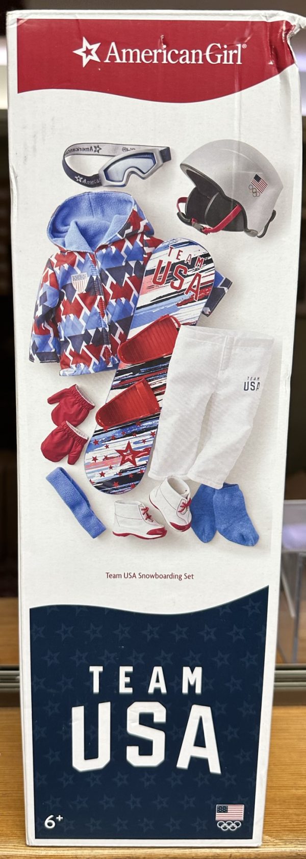 American Girl Team USA Outfit Set w/ Snowboard 18" MeadowDolls, Sophia, Tonner My Imagination, Alexander NRFB