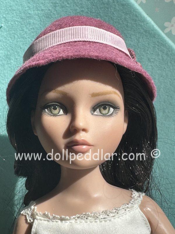 Felt Cloche Pink Hat (Modeled on 7-8" Head) - Image 3