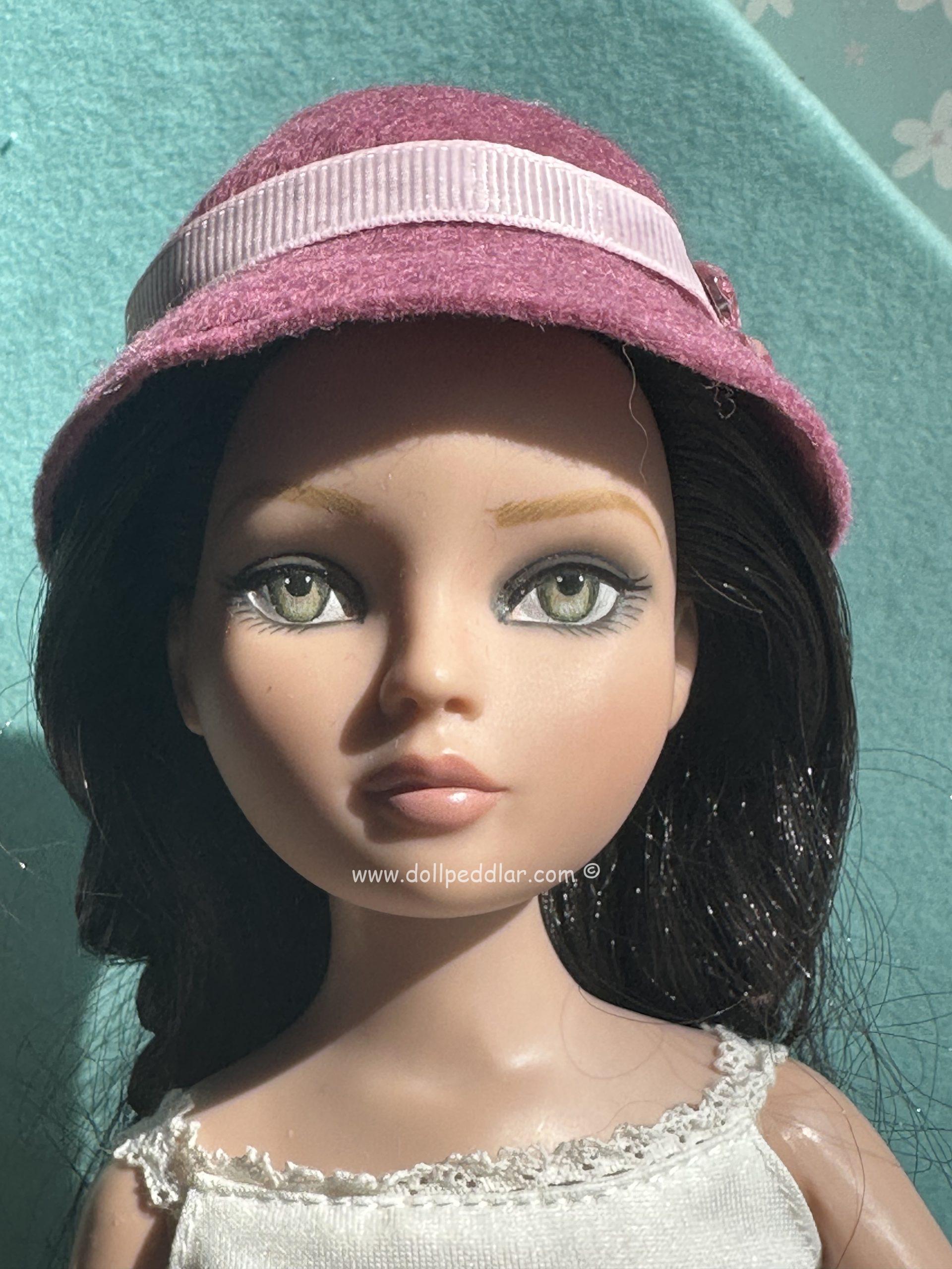 Felt Cloche Pink Hat (Modeled on 7-8" Head) - Image 3