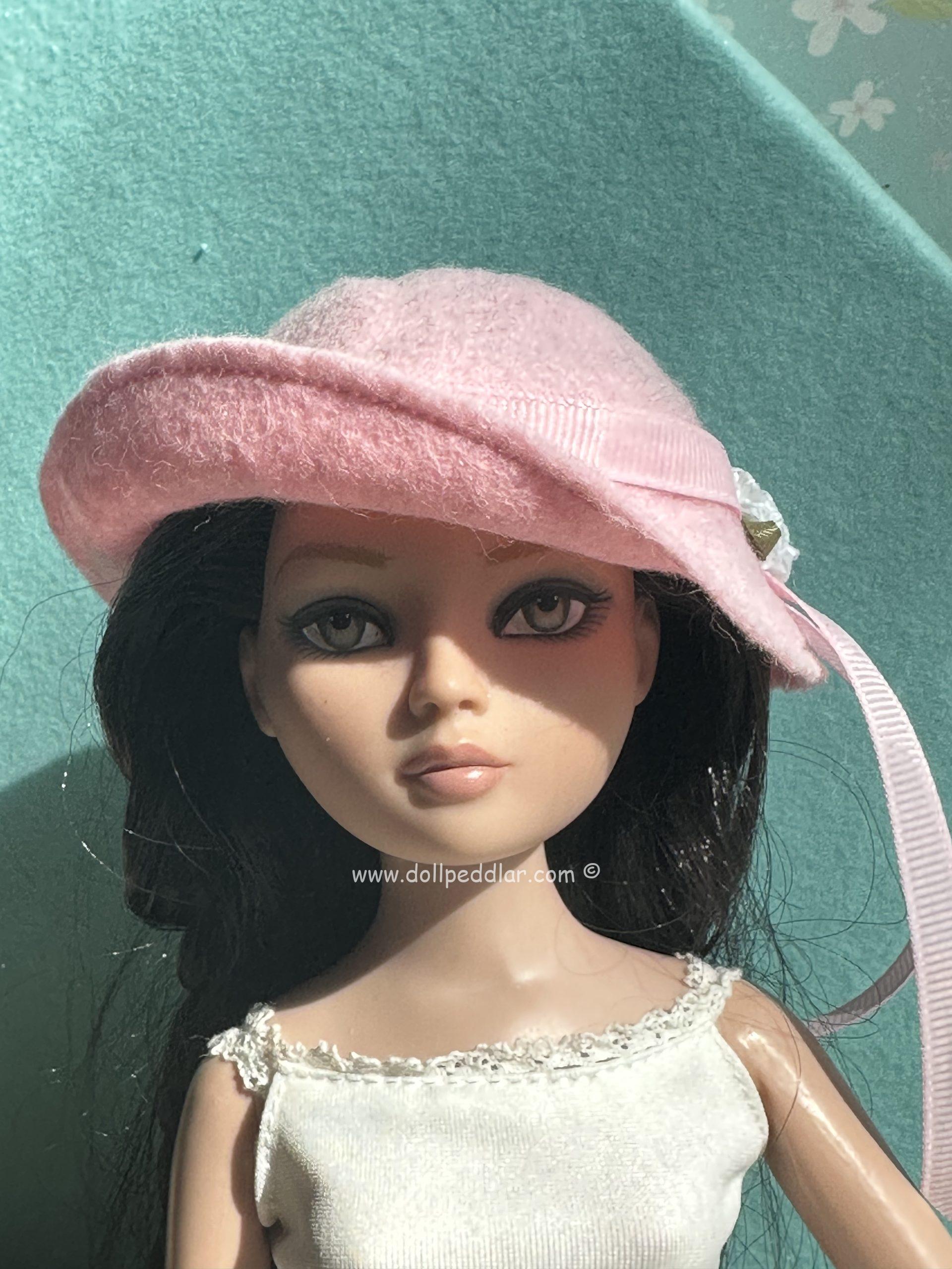 Felt Cloche Light Pink Hat (Modeled on 7-8" Head) - Image 3