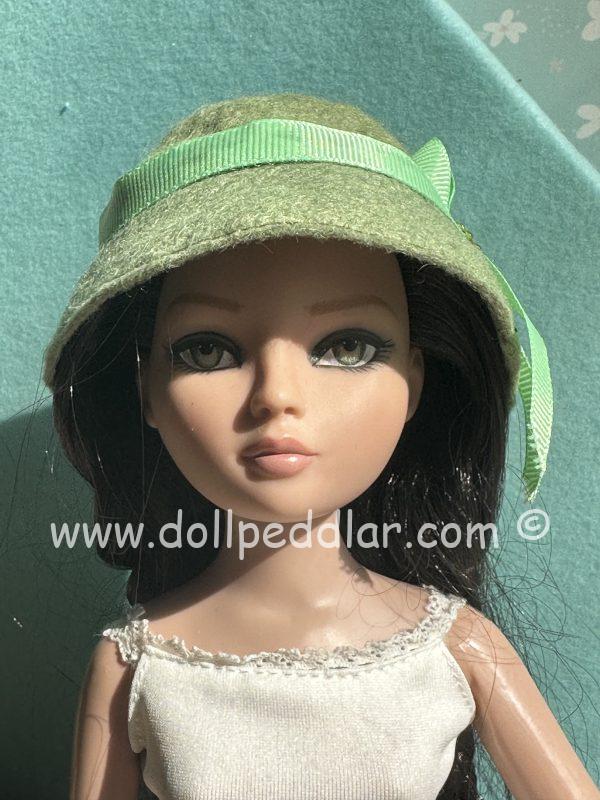 Felt Cloche Green Hat (Modeled on 7-8" Head) - Image 3