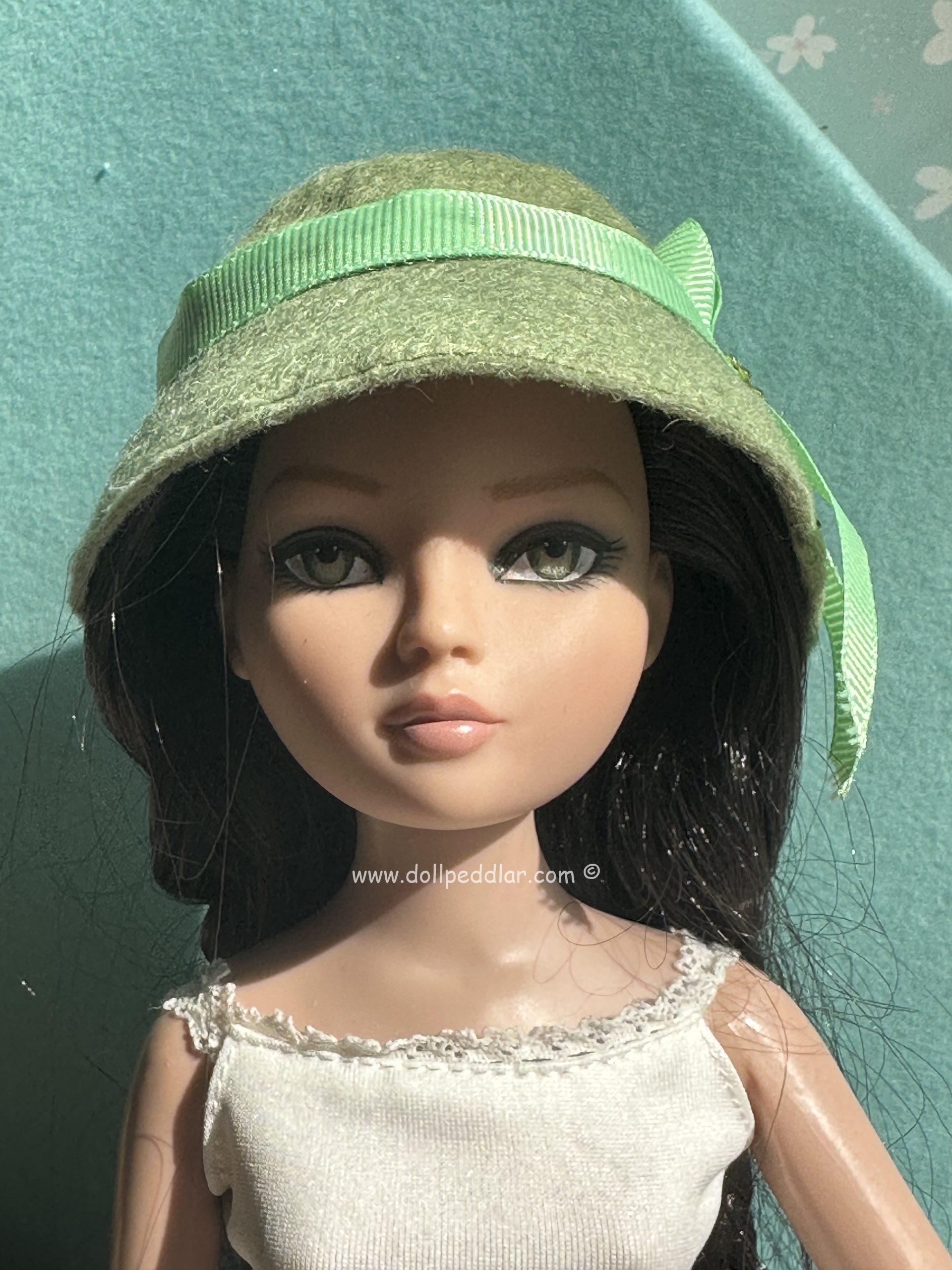 Felt Cloche Green Hat (Modeled on 7-8" Head) - Image 3