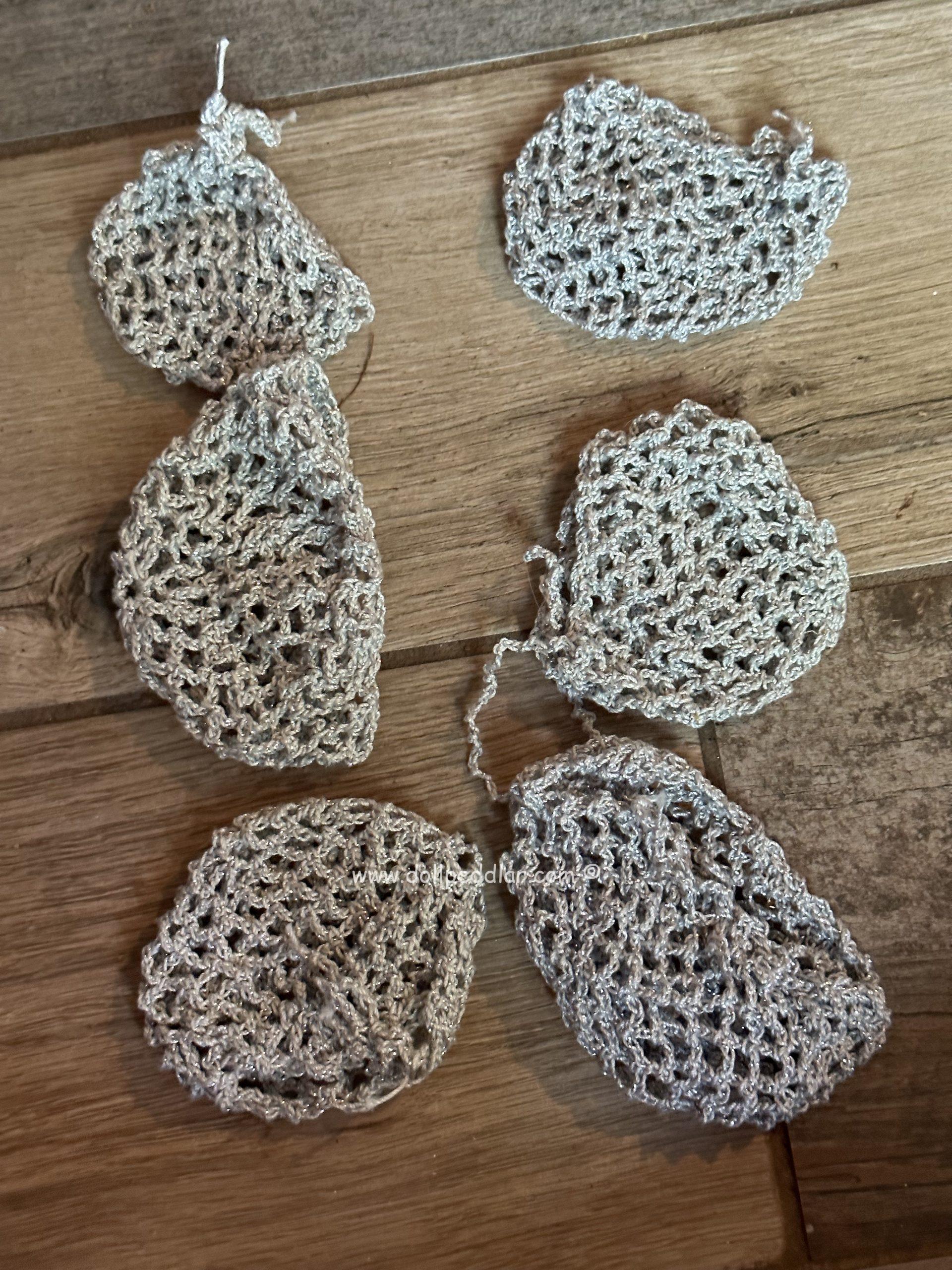 Silver Crochet Beanie Hat (Modeled on 7-8" Head) - Image 3