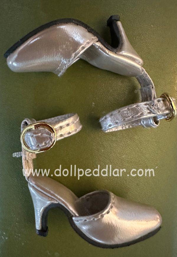 Patent Pewter Fashion Doll Shoes 16"