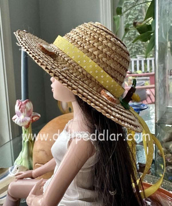 Yellow-Band Straw Hat (Modeled on 7-8" Head) - Image 3