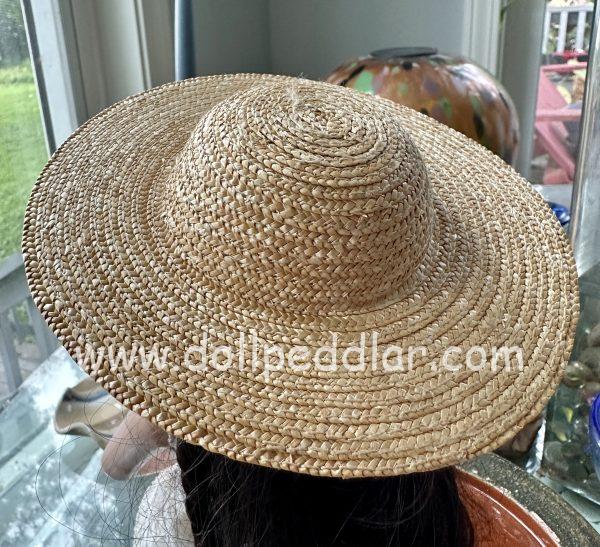 Plain Wide-Brim Straw Hat (Modeled on 7-8" Head) - Image 3