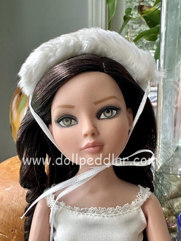 White Faux Fur Headband (Modeled on 7-8" Head)