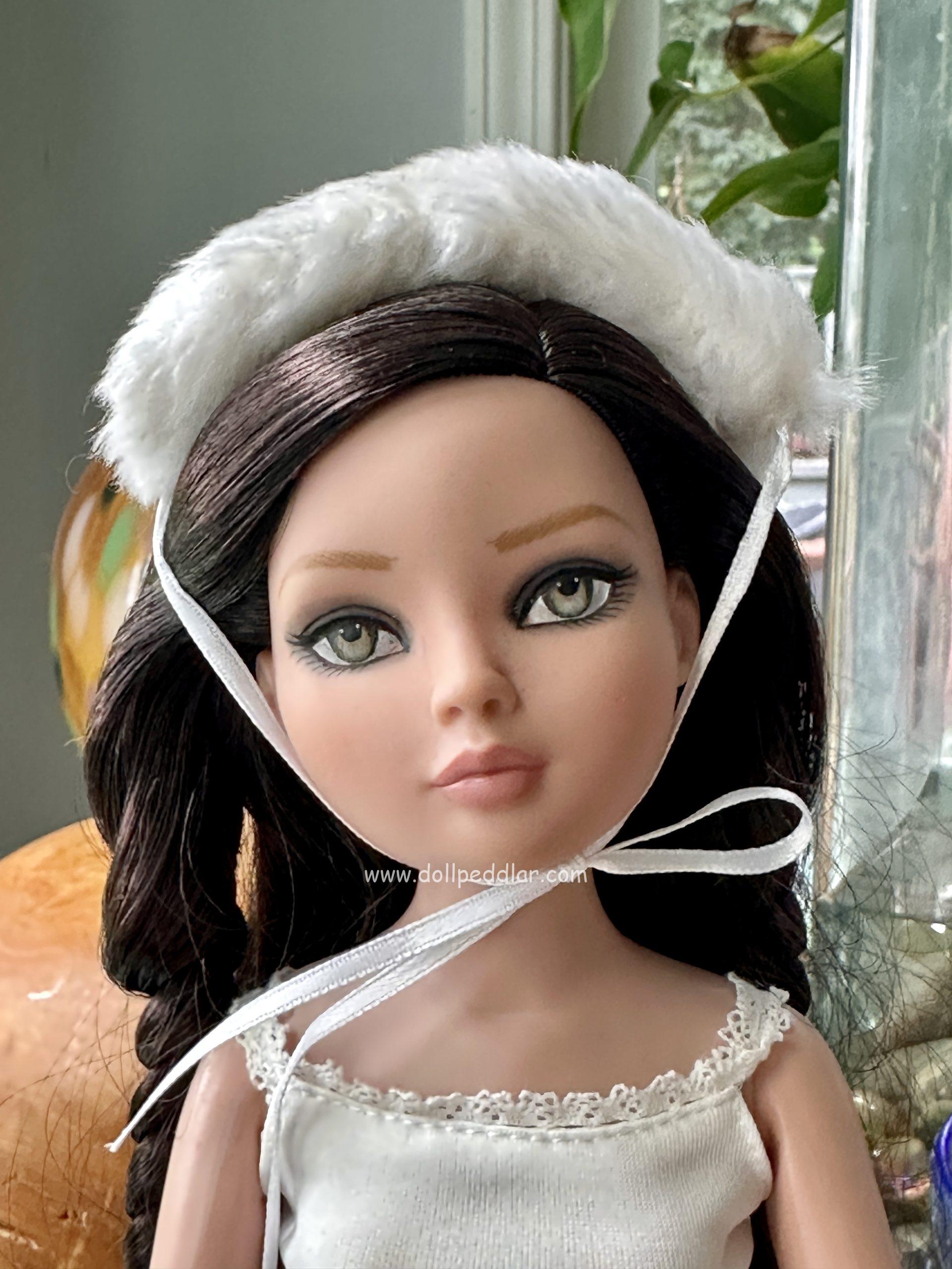 White Faux Fur Headband (Modeled on 7-8" Head)