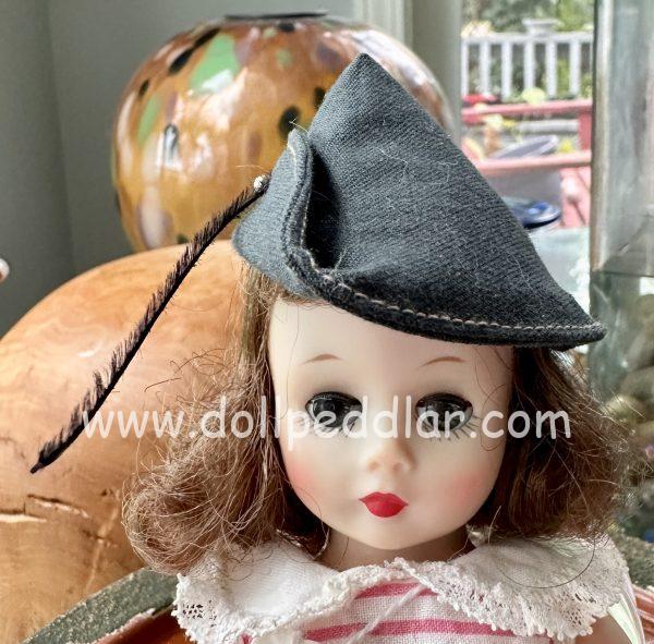Robin Hood Hat or Bycocket Hat with Feather (Modeled on 4-5" Head) - Image 3