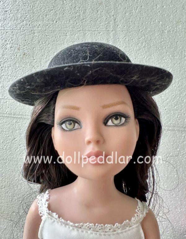 Black Velvet Hat (Modeled on 4-5" Head)