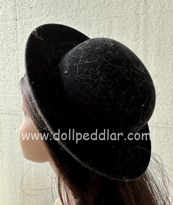 Black Velvet Hat (Modeled on 4-5" Head) - Image 2