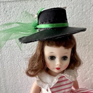 Black Paper Top Hat with Barbie (Modeled on 4-5″ Head)