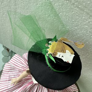 Black Paper Top Hat with Barbie (Modeled on 4-5″ Head)