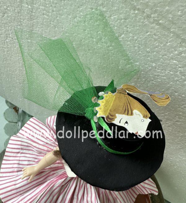 Black Paper Top Hat with Barbie (Modeled on 4-5" Head) - Image 2