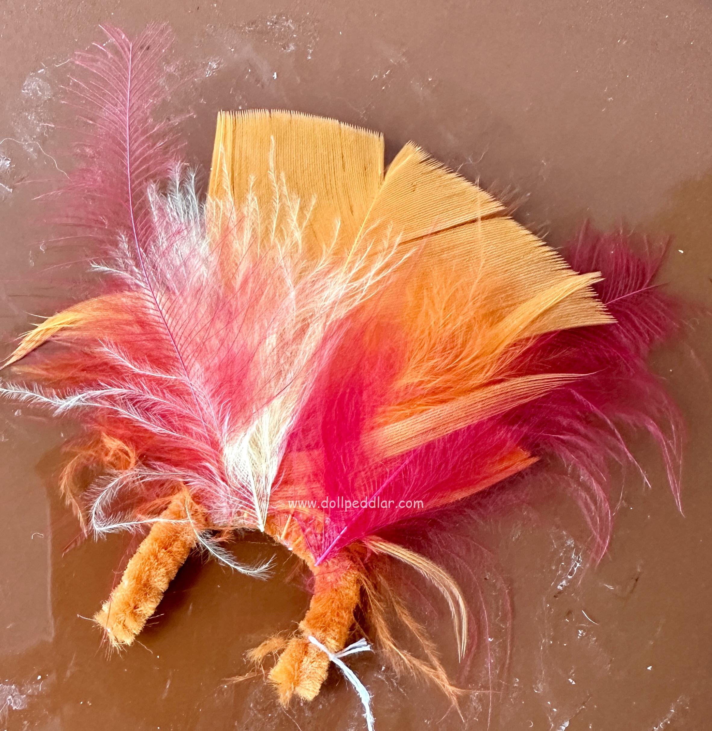 Orange and Red Feather Headband (1-2") - Image 3