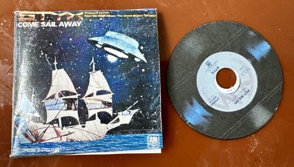Miniature Come Sail Away By Styx Vinyl Album 1.5" - Image 3