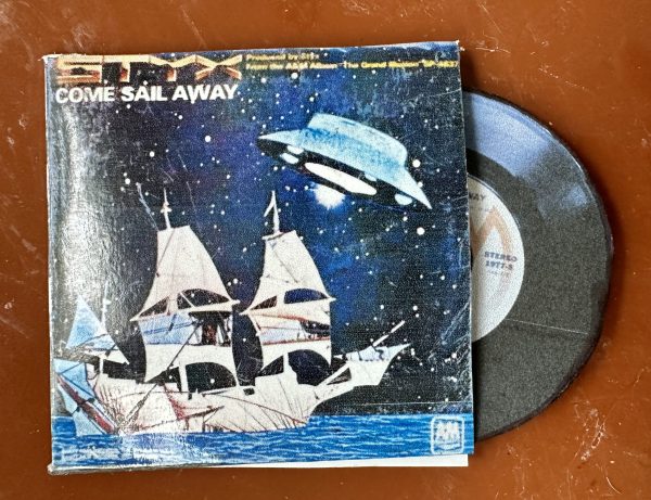 Miniature Come Sail Away By Styx Vinyl Album 1.5"