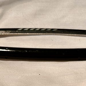 Katana Samurai All Metal Sword 9.75″ for Dolls (Scabbard Black Lacquer with Red Disc Collar/Handle Black Braid w/Diamond Pattern)