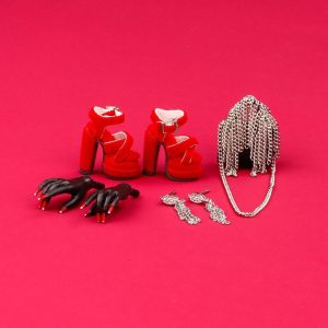 JHD Fashion Doll Midnight Orchid Millennium YaYa EARRINGS ONLY