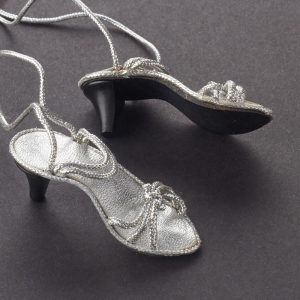 Antina Tallina Silver High Heel Doll Shoe Size 5 (63.5mm)