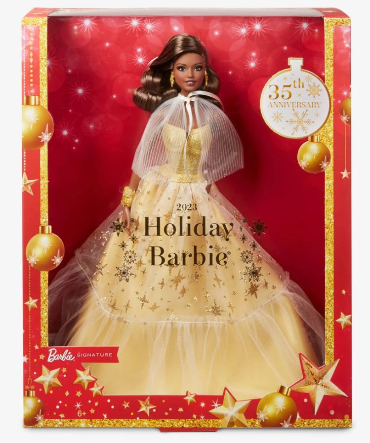 HJX05 2023 Holiday Barbie (AfricanAmerican) Doll Peddlar