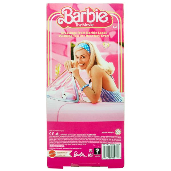 HPJ96 Barbie The Movie Barbie Pink Gingham Dress - Image 4