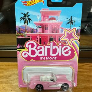 Hot Wheels Barbie Car, Die-Cast Pink Corvette in 1:64 Scale from Barbie The Movie