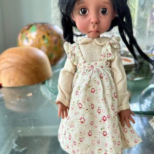 Connie Lowe Doll  Artist Proof Lulu 12″ Extremely Limited Black hair, Ecru outfit