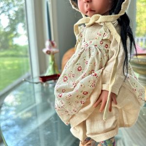Connie Lowe Doll  Artist Proof Lulu 12″ Extremely Limited Black hair, Ecru outfit