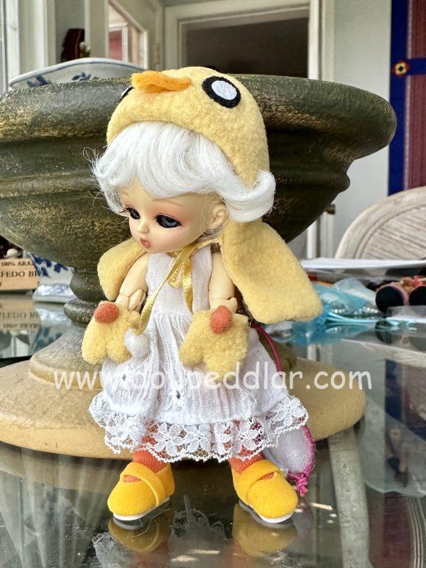 Honee-B Cuddly Chick Dressed Doll Resin BJD w/Makeup, Wig, & Eyes Included