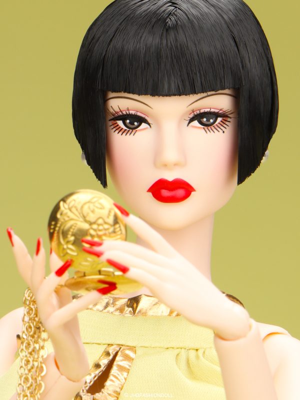JHD FashionDoll 5th Anniversary Convention Dolls Katie Girl Gold Qipao 12" - Image 3
