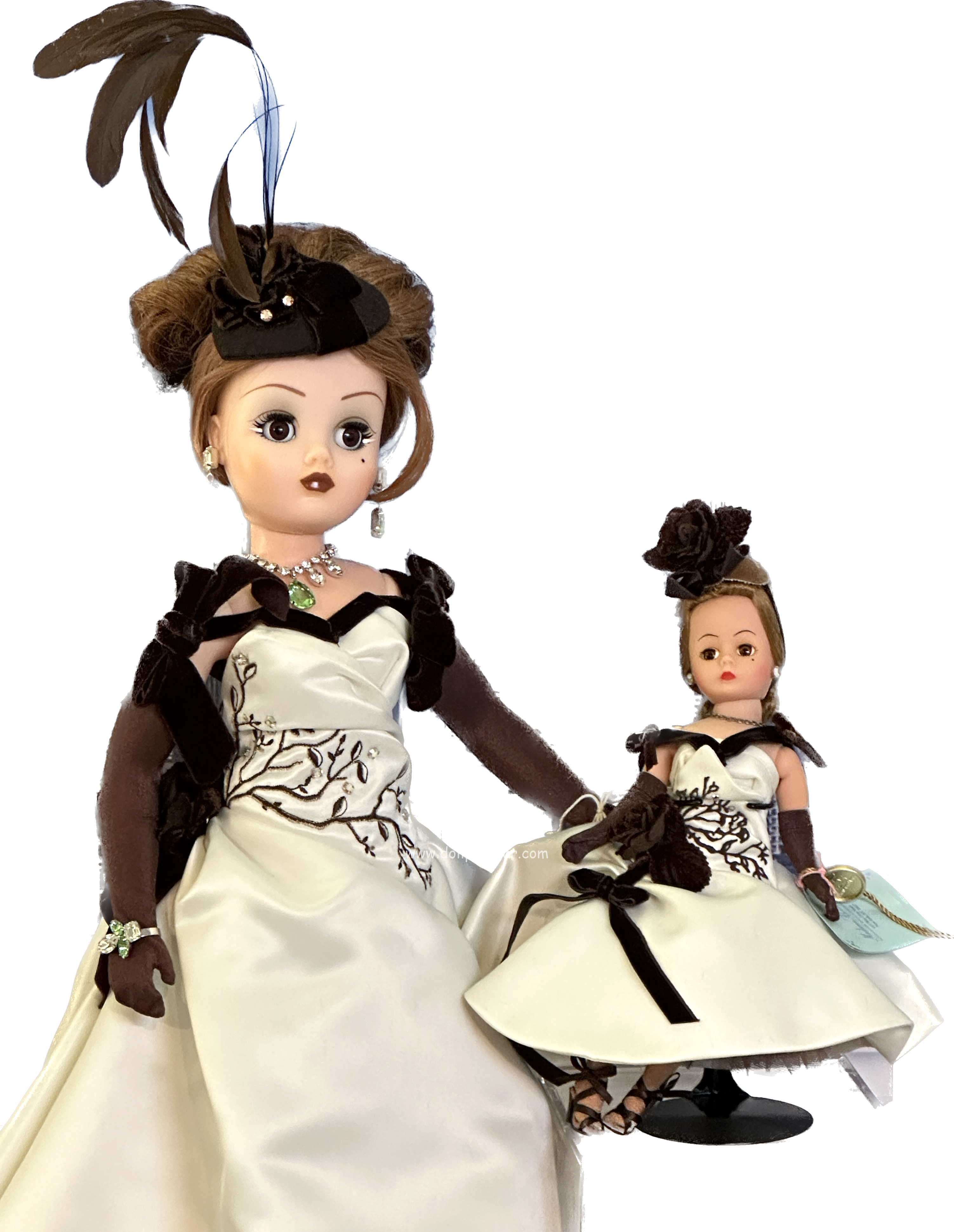 Cafe Rose and Ivory Cocktail Dress Cissy 21" Mint and Complete - Image 5