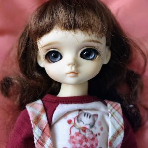 Leeke World resin bjd Full Set, wig, DollinStyle fashion – kitty shirt and overalls