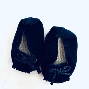 Midnight Blue with Bow Vintage ‘Suede’ 35mm;  1-3/8″ length