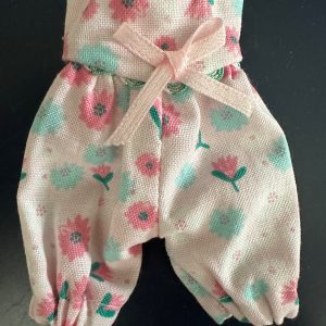 Pale Pink Daisy Print Romper  Handmade Fits 4″-6″ (11cm) Dolls Sprout, Lati , similar