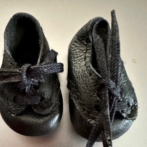 Leather Tie Oxford Shoes Black 038N fits 10″ dolls