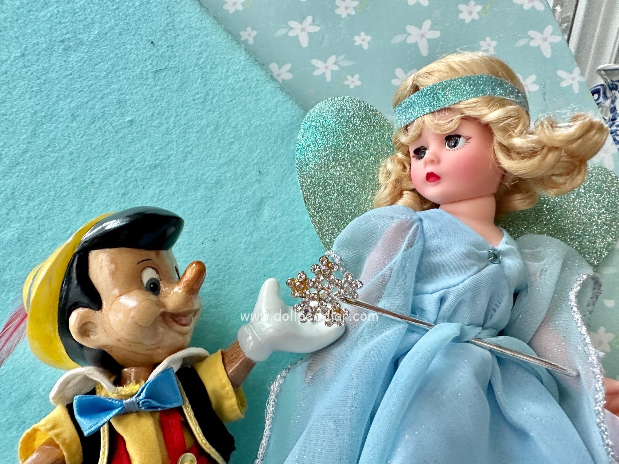 Disney Blue Fairy and Pinocchio 10" (6" Wood Carved Pinocchio) #31760 MINT/NO BOX - Image 8