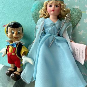 Disney Blue Fairy and Pinocchio 10″ (6″ Wood Carved Pinocchio) #31760  MINT/NO BOX