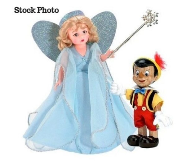 Disney Blue Fairy & Pinocchio 10" (6" Wood Carved Pinocchio) # 31760 - Image 11